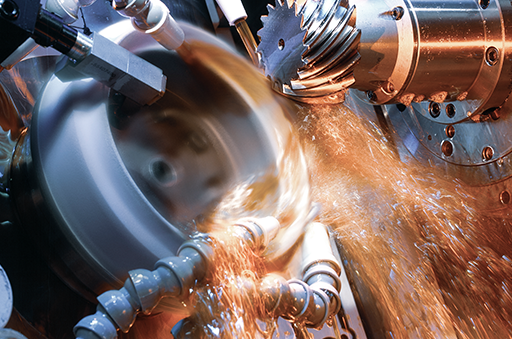 oil poured on gears