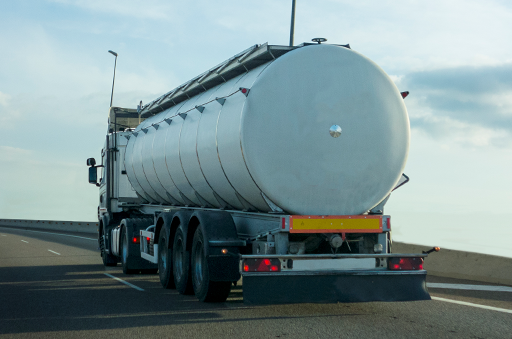 rear view of semi-truck