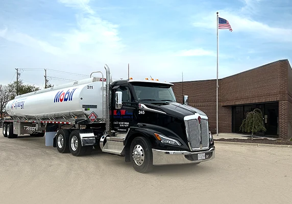KW Oil Mobil Truck for Kelley Williamson Co Delivering Kelley Williamson Oil